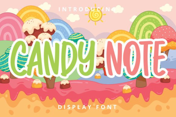 Candy Note: A Playful Display Font for Digital Creativity