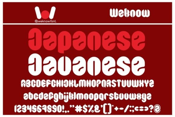 Japanese Javanese Font for Web Design