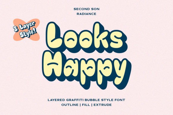 Looks Happy: A Playful Display Font for Creative Projects